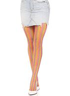 Patterned pantyhose, crochet net, colorful stripes